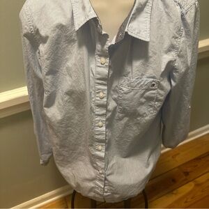 Tommy Hilfiger Light Blue Striped Button Down Shirt